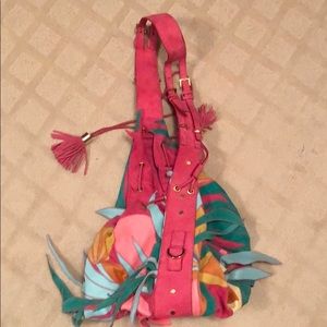 Givenchy drawstring pink floral shoulder bag